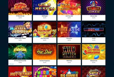 Fun casino - list of slot machines.