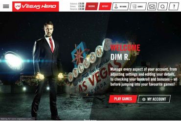 Vegas Hero – main page.