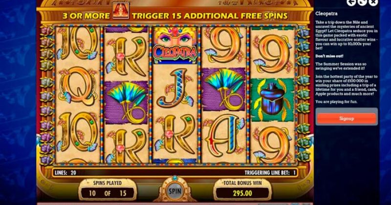 Play in Cleopatra Slot Online From IGT for free now | NJ Casino
